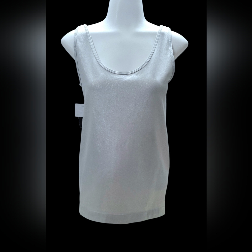 NWT White House Black Market Silver Grey Reversible Tank Top Size Medium